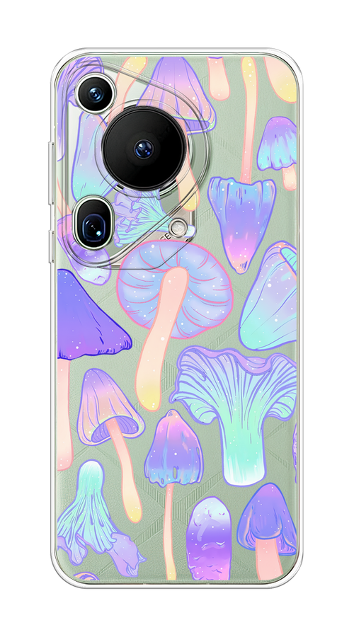 

Чехол на Huawei Pura 70 Ultra "Пастельные грибы", Фиолетовый;голубой, 6124550-1