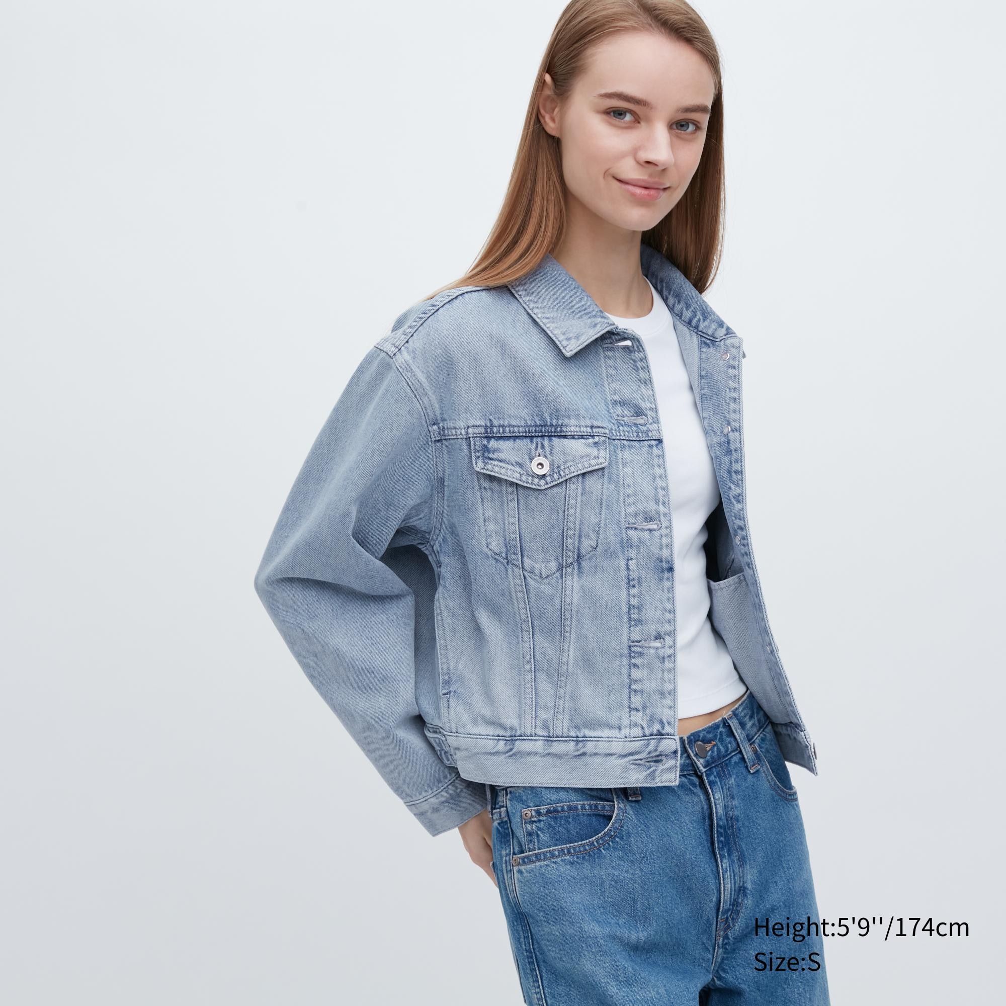 Джинсовая куртка женская UNIQLO 456090COL64 синяя L (доставка из-за рубежа)