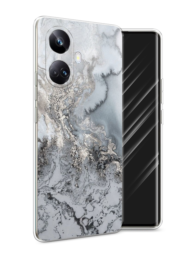 

Чехол Awog на Realme 10 Pro+ "Морозная лавина серая", Серый;серебристый, 2512350-3
