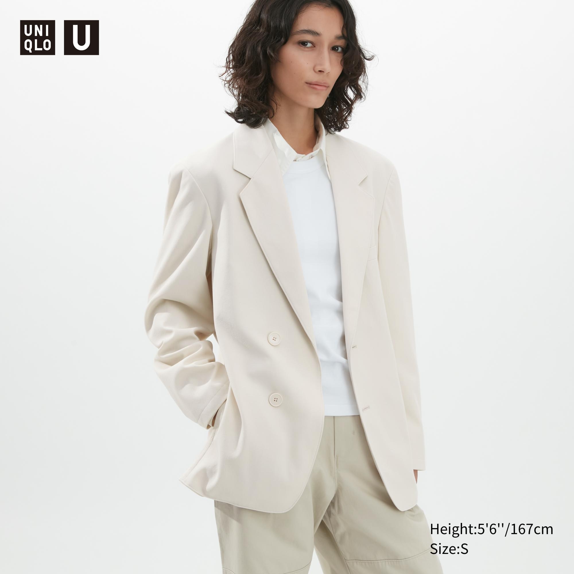 Блейзер женский UNIQLO 458034COL30 бежевый XL (доставка из-за рубежа)