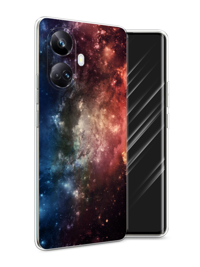 

Чехол Awog на Realme 10 Pro+ "Космос", Синий;бежевый;красный, 2512350-4