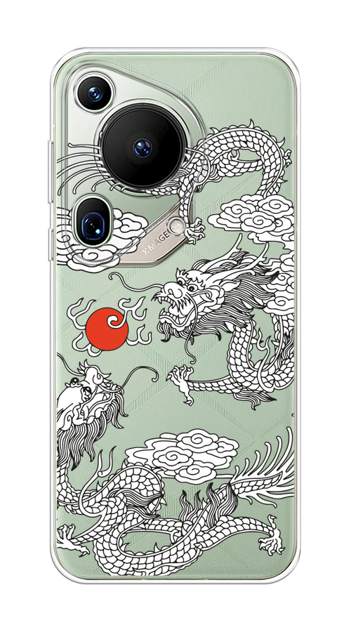 

Чехол на Huawei Pura 70 Ultra "Драконы с ножом", Прозрачный;черный;белый, 6124550-1