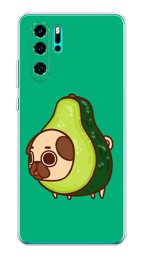 

Чехол на Huawei P30 Pro "Мопс авокадик", Зеленый, 67650-1