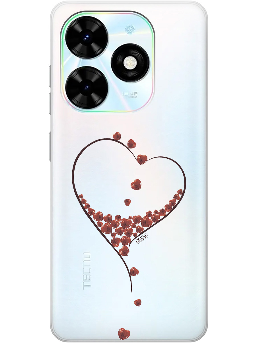 

Силиконовый чехол на Infinix Hot 40i с рисунком "Little hearts" прозрачный, Прозрачный;черный, 20011892