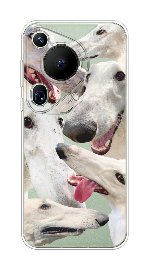 

Чехол на Huawei Pura 70 Ultra "Собака с длинным носом", Белый;бежевый;розовый, 6124550-1
