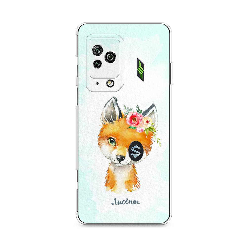 

Чехол на Xiaomi Black Shark 5 Pro "Мой лисёнок", Голубой;оранжевый, 314150-1