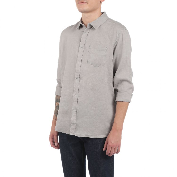 

Рубашка мужская Maison David SHIRT бежевая S, Серый, SHIRT