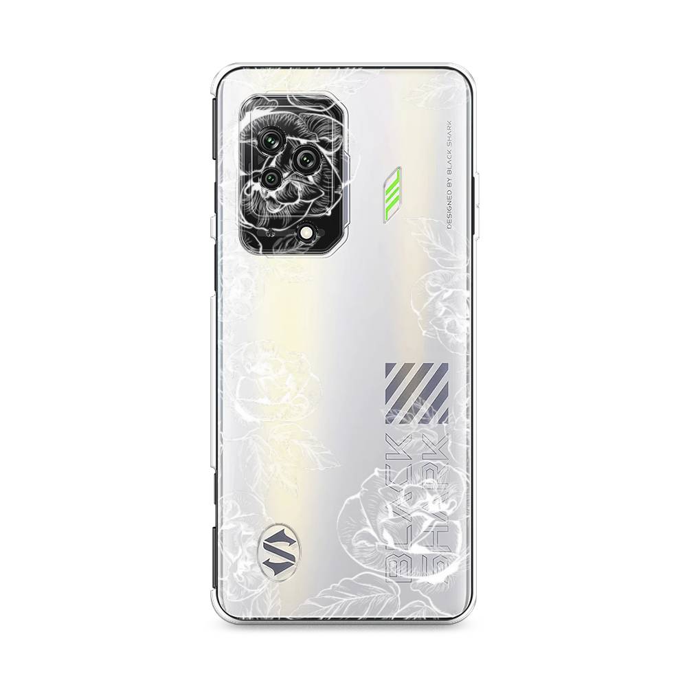 

Чехол на Xiaomi Black Shark 5 "Розы графика", Черный;серый, 314050-2