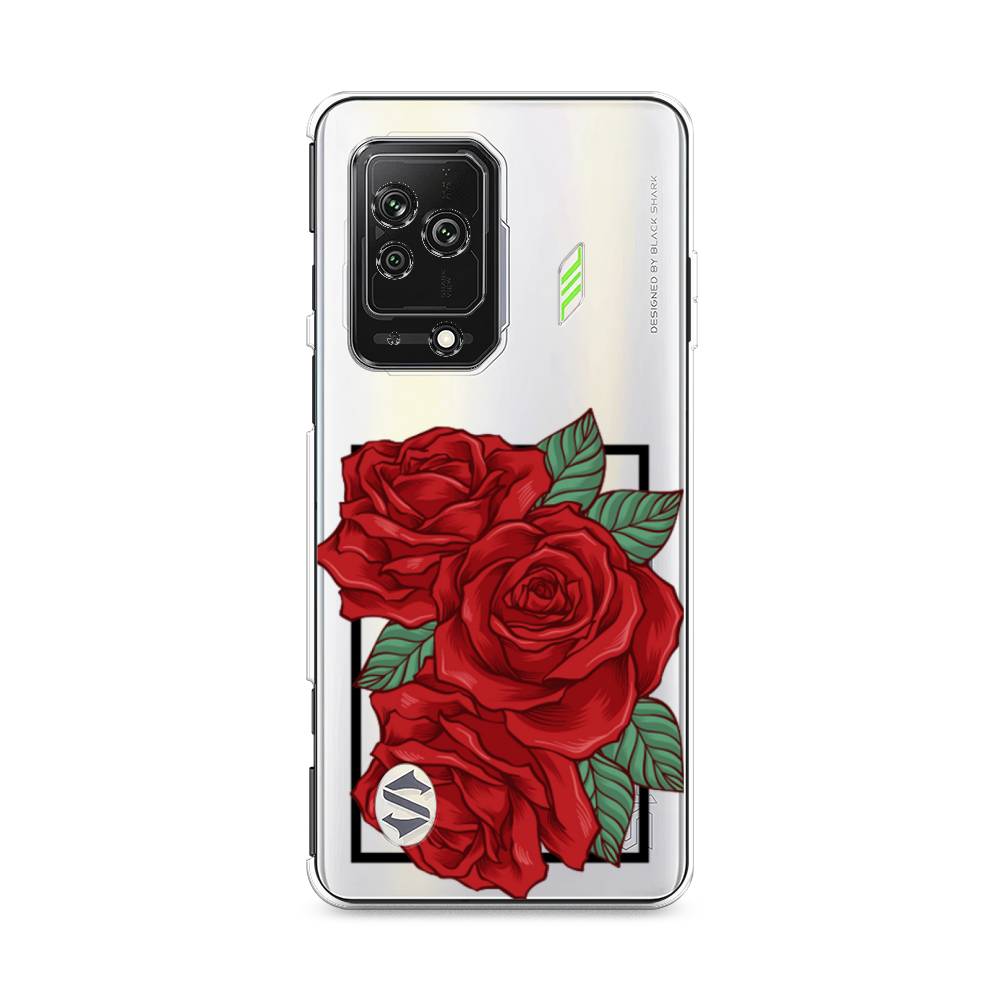 

Чехол на Xiaomi Black Shark 5 "Три алые розы", Красный, 314050-2