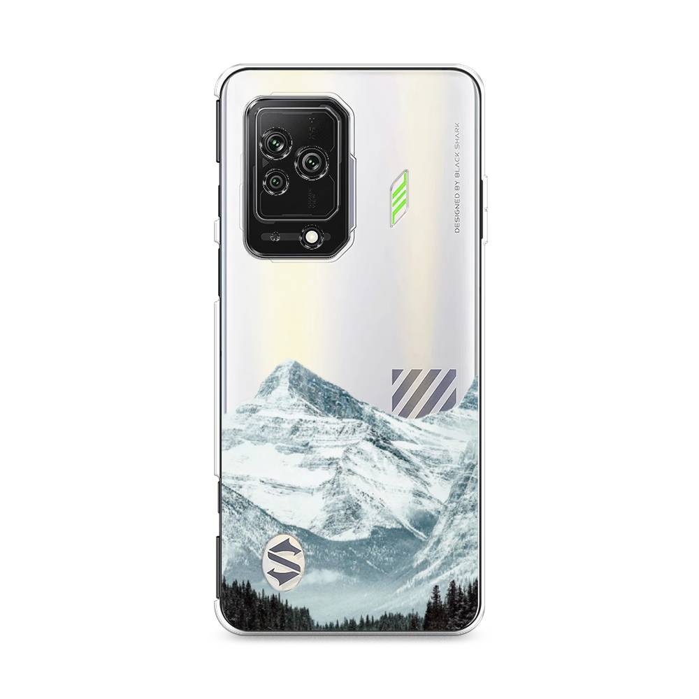 

Чехол на Xiaomi Black Shark 5 "Горы арт 1", Белый;зеленый, 314050-2