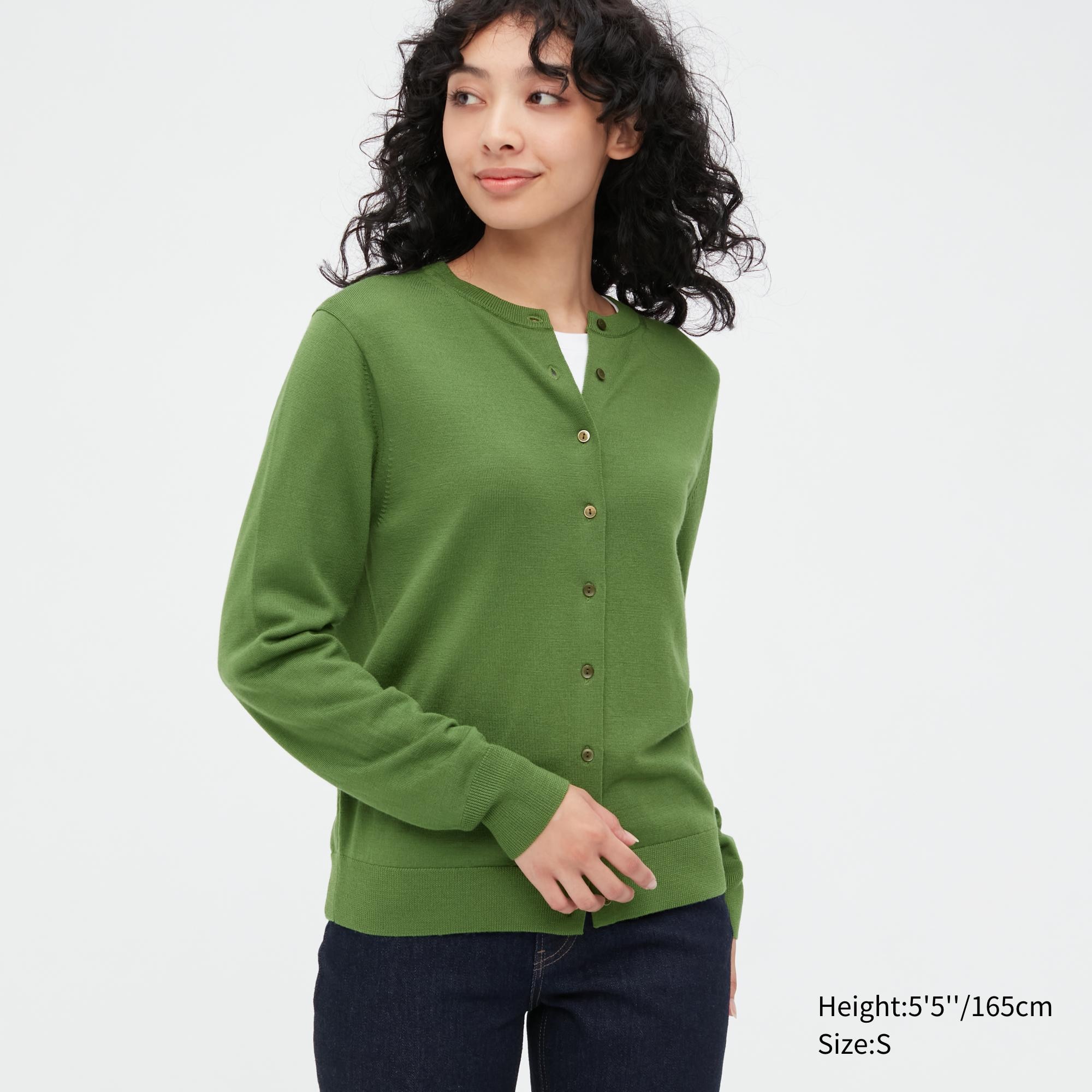 

Кардиган женский UNIQLO 450510COL51 зеленый L (доставка из-за рубежа), 450510COL51
