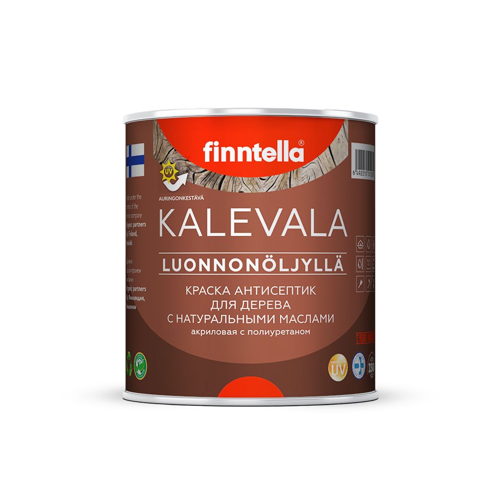 

Краска для дерева и деревянных фасадов FINNTELLA KALEVALA, с натуральным маслом и полиурет, Желтый, KALEVALA NLC