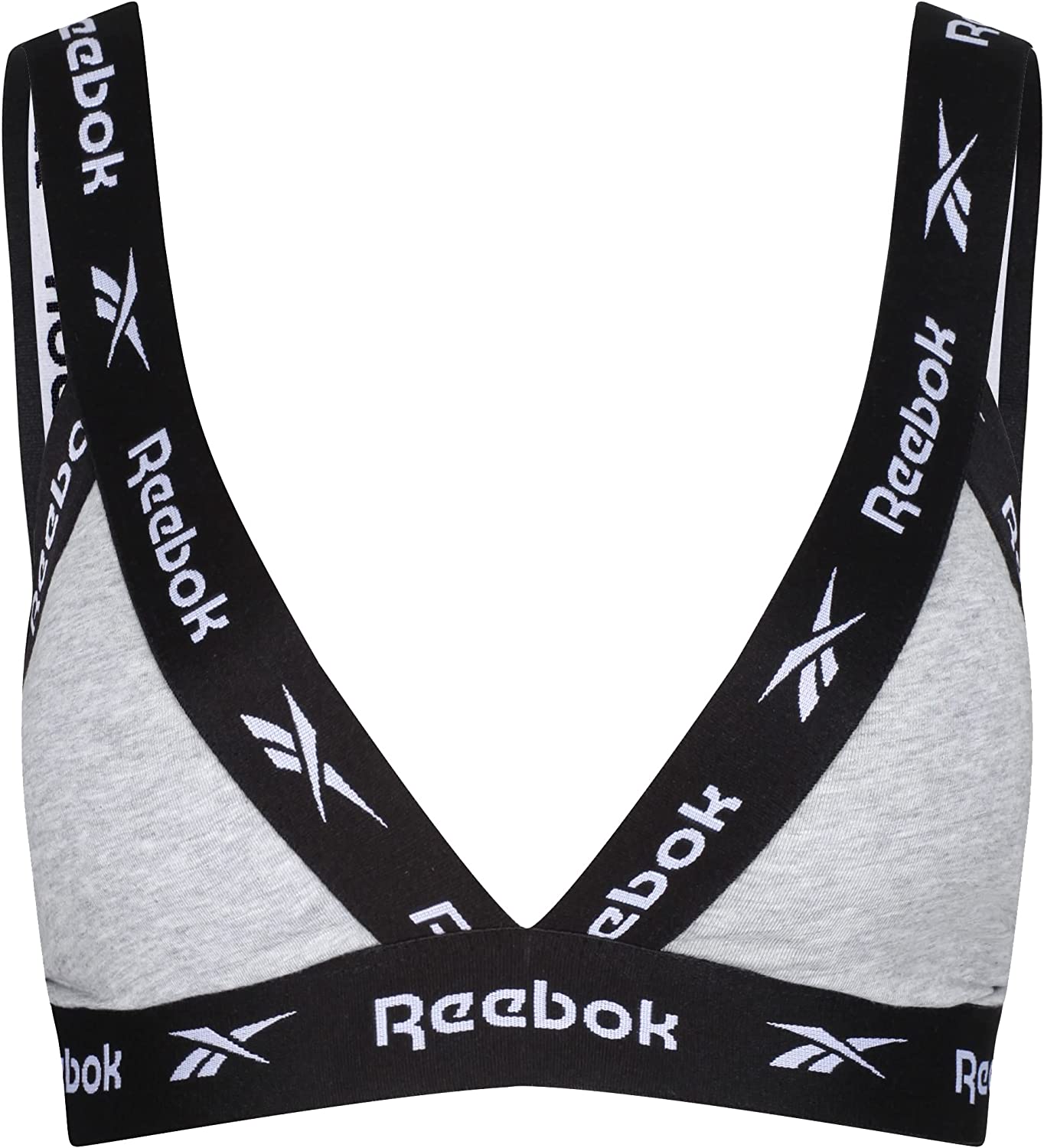 Бюстгальтер женский Reebok U4_F9625_RBK, без косточек, серый XS