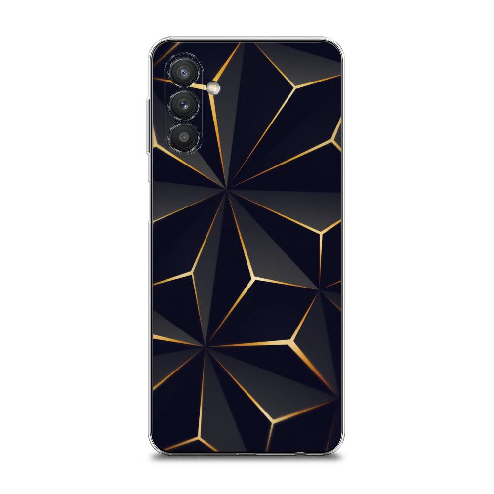 

Чехол на Samsung Galaxy A13 5G "Черные полигоны", Золотистый;черный, 2104150-3