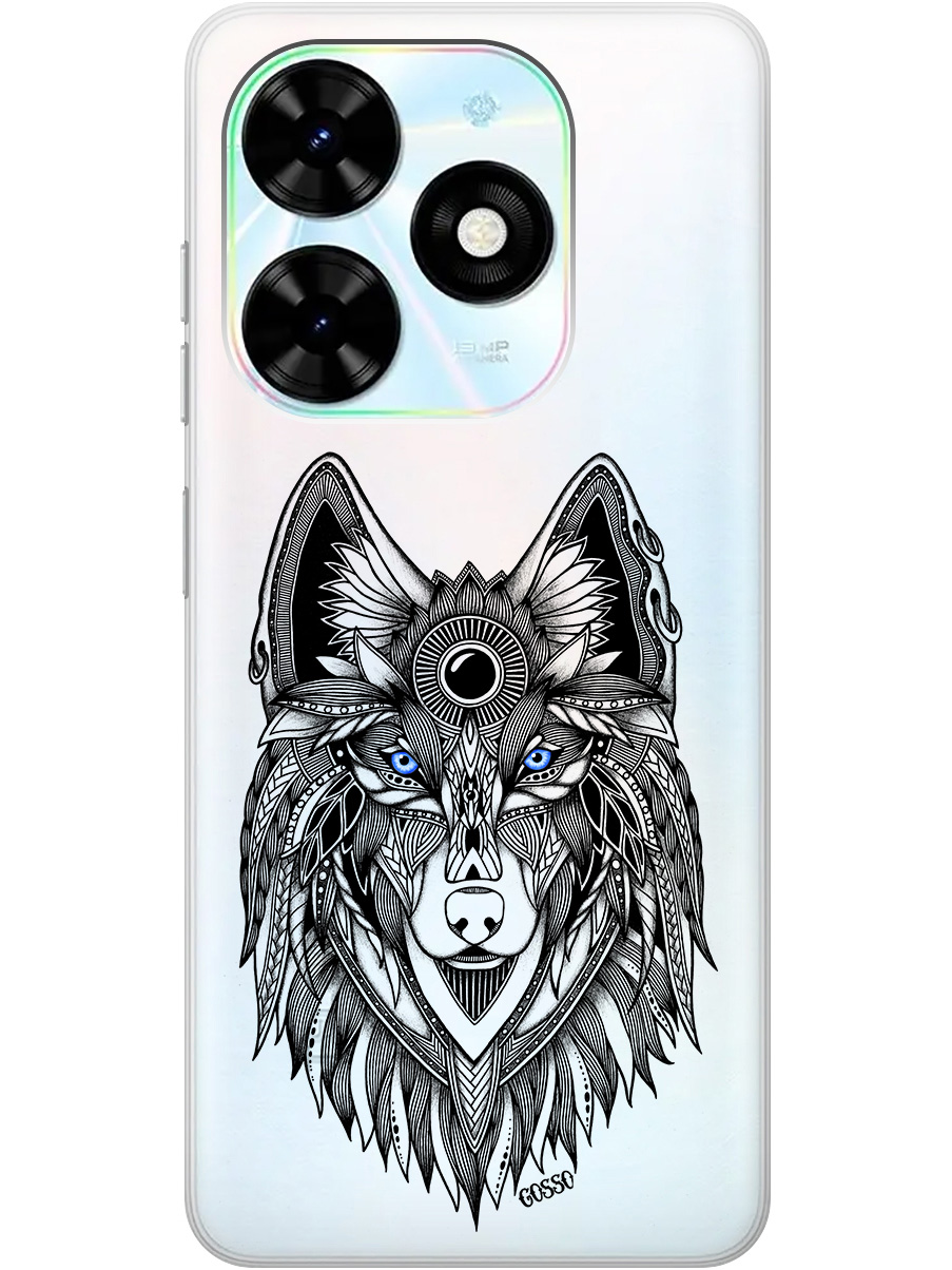 

Силиконовый чехол на Infinix Hot 40i с рисунком "Grand Wolf" прозрачный, Прозрачный;голубой;черный, 20011892