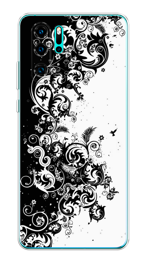 

Чехол на Huawei P30 Pro "Черно белый узор", Белый;черный;серый, 67650-3