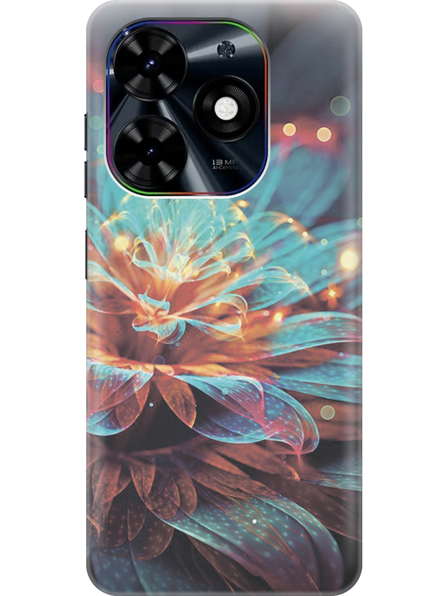 

Силиконовый чехол на Infinix Hot 40i с рисунком "Магический цветок", Голубой;красный;черный, 20011891