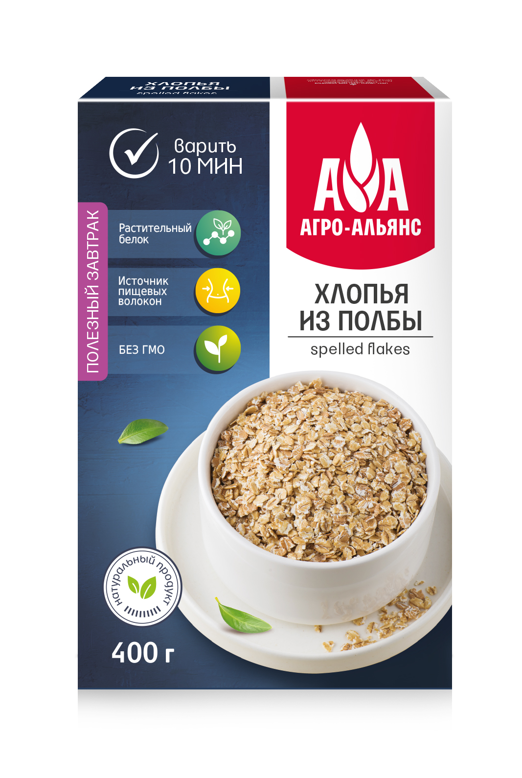 Хлопья Агро-Альянс Экстра Из полбы 400 гр 95₽