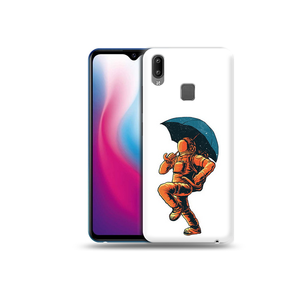 

Чехол MyPads Tocco для Vivo Y93 Lite шагающий космонавт с зонтом, Прозрачный, Tocco