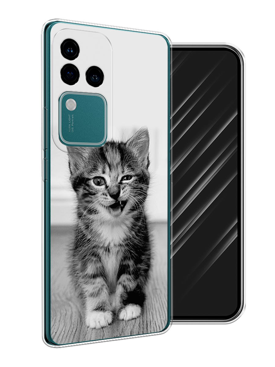 

Чехол Awog на Vivo V30 Pro/S18 Pro "Подмигивающий котенок", Черный;серый, 269950-1