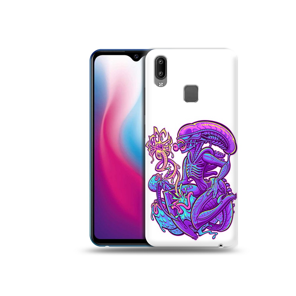 

Чехол MyPads Tocco для Vivo Y93 Lite чужой фиолетовый цвет, Прозрачный, Tocco