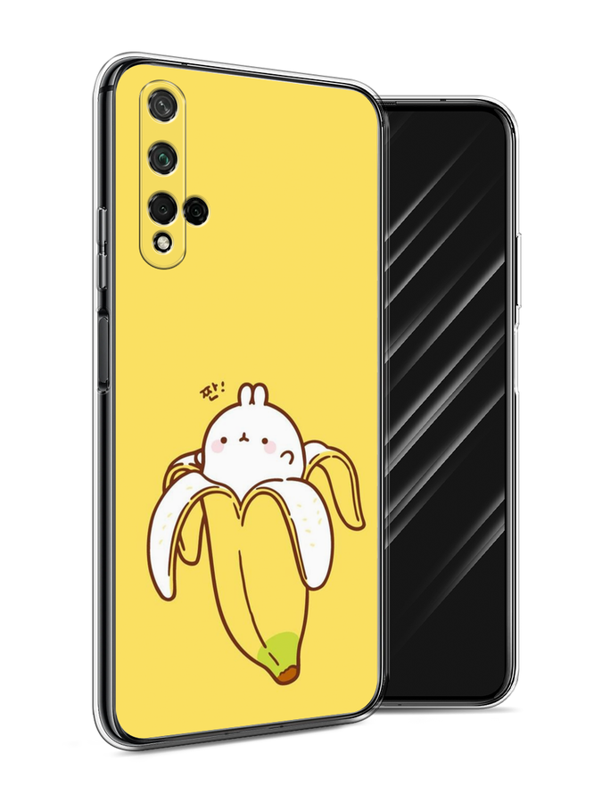

Чехол Awog на Honor 20 "Зайчик-бананчик", Желтый;белый, 69550-2