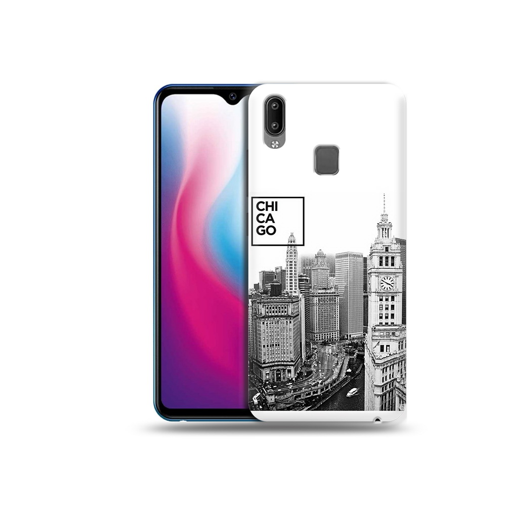 

Чехол MyPads Tocco для Vivo Y93 Lite черно белый чикаго, Прозрачный, Tocco