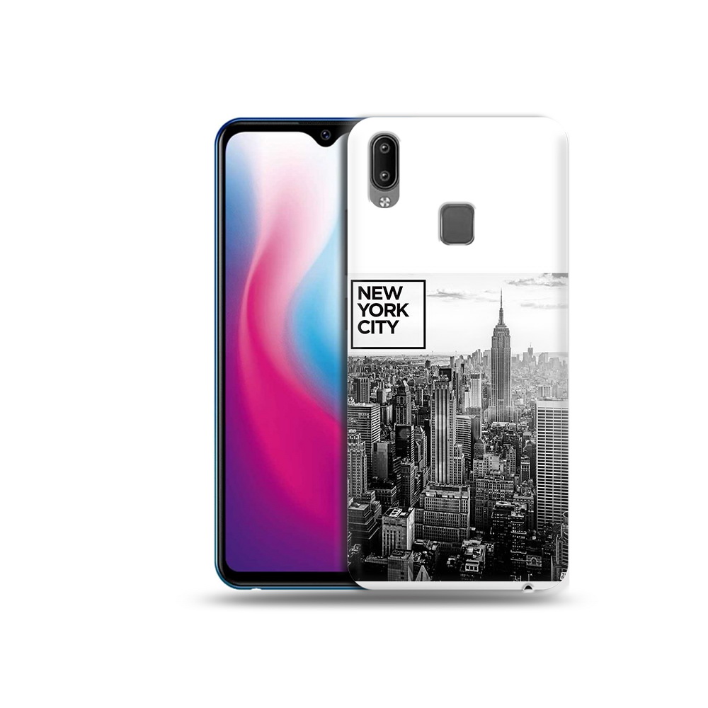 

Чехол MyPads Tocco для Vivo Y93 Lite черно белый ньюерк, Прозрачный, Tocco