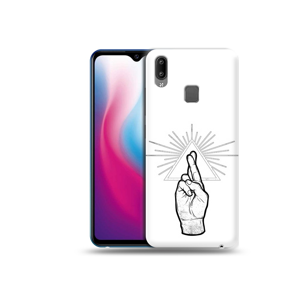 

Чехол MyPads Tocco для Vivo Y93 Lite черно белая рука, Прозрачный, Tocco