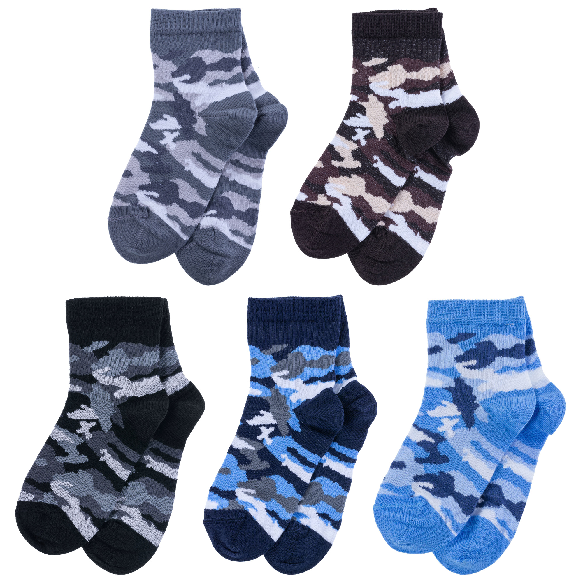 Носки детские LorenzLine 5-Л90 ,серый; коричневый; черный; синий; голубой ,18-20