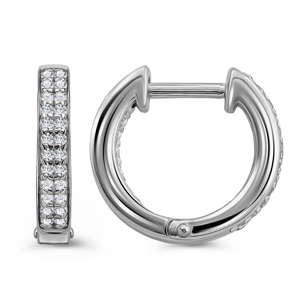 

Серьги из серебра 585Gold 702012223, фианит, 702012223