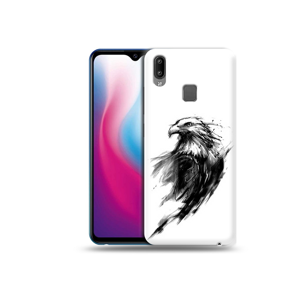 

Чехол MyPads Tocco для Vivo Y93 Lite чб птица, Прозрачный, Tocco