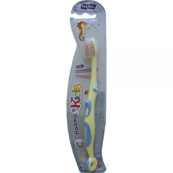 фото Children tooth brush seahorse зубная щетка детская от 3 до 9 лет, голубая mib