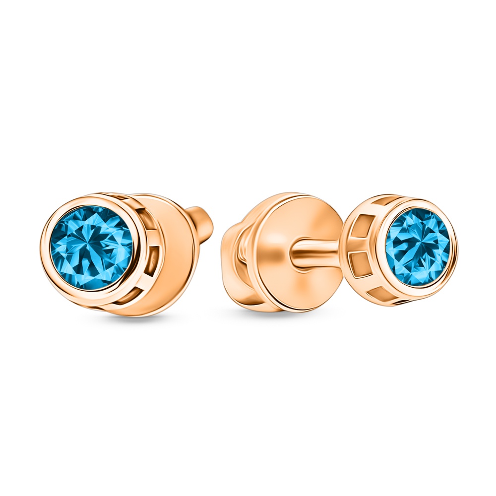 

Серьги из серебра 585Gold 702012242, фианит, 702012242