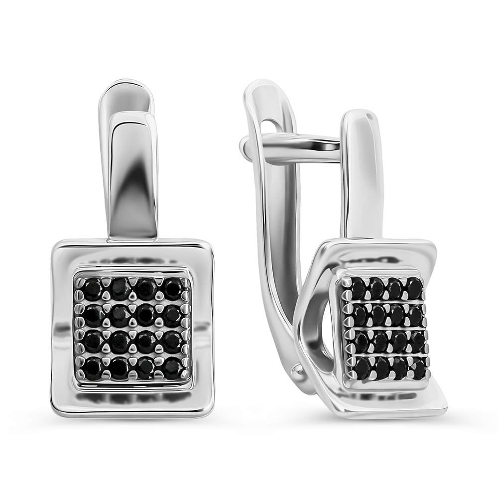

Серьги из серебра 585Gold 702012188, фианит, 702012188