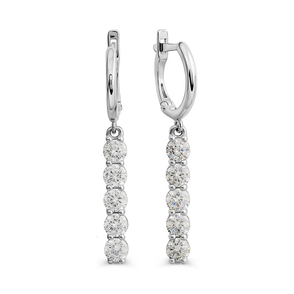 

Серьги из серебра 585Gold 702012258, фианит, 702012258