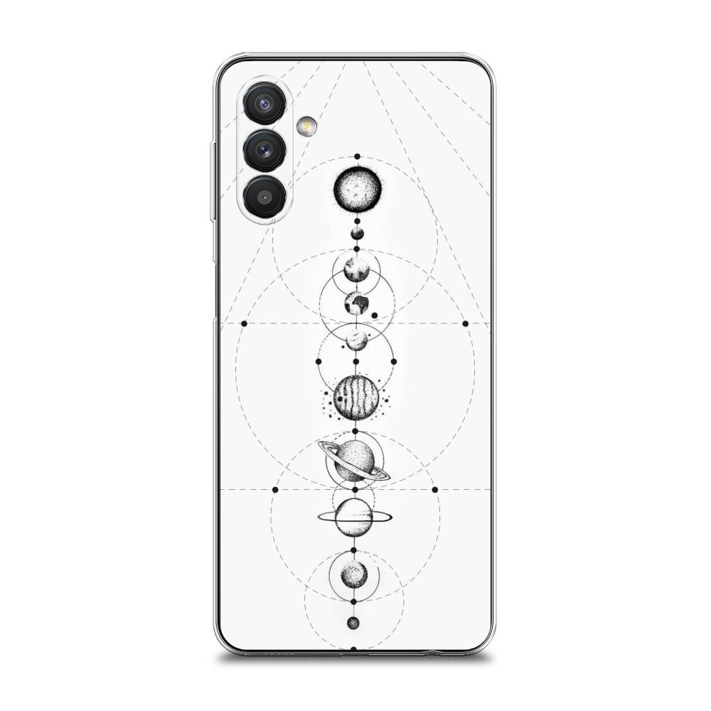 

Чехол на Samsung Galaxy A13 5G "Парад планет", Серый, 2104150-2