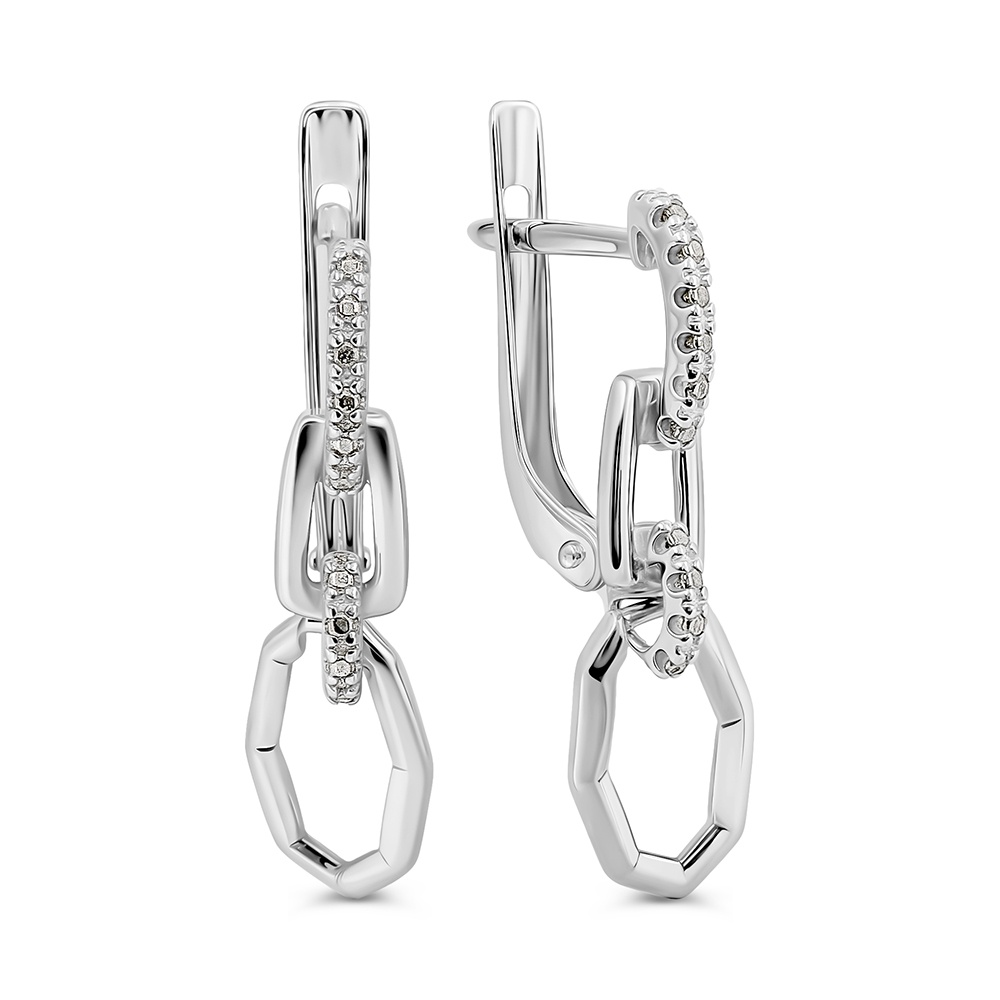 

Серьги подвески из серебра 585Gold 702012141, 702012141