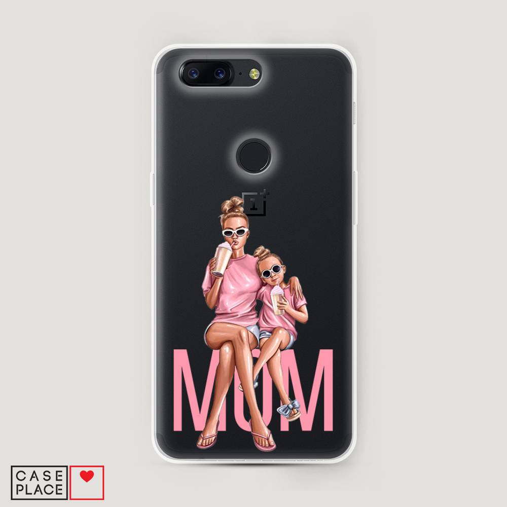 

Чехол Awog на OnePlus 5T / ВанПлас 5T "Lovely mom", Синий;бежевый;розовый, 150350-7