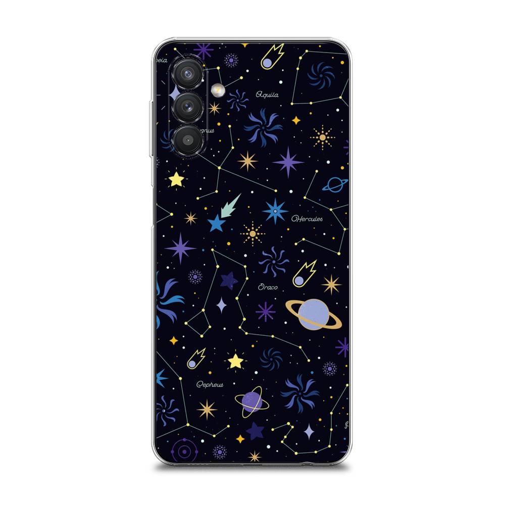 

Чехол на Samsung Galaxy A13 5G "Цветной космос", Желтый, 2104150-2