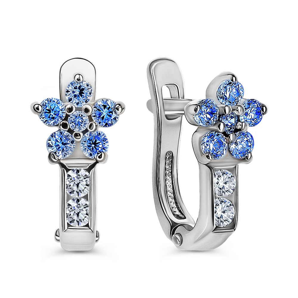 

Серьги из серебра 585Gold 902001041, фианит, 902001041