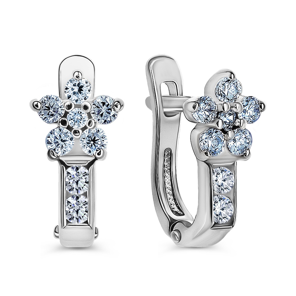 

Серьги из серебра 585Gold 902001035, фианит, 902001035