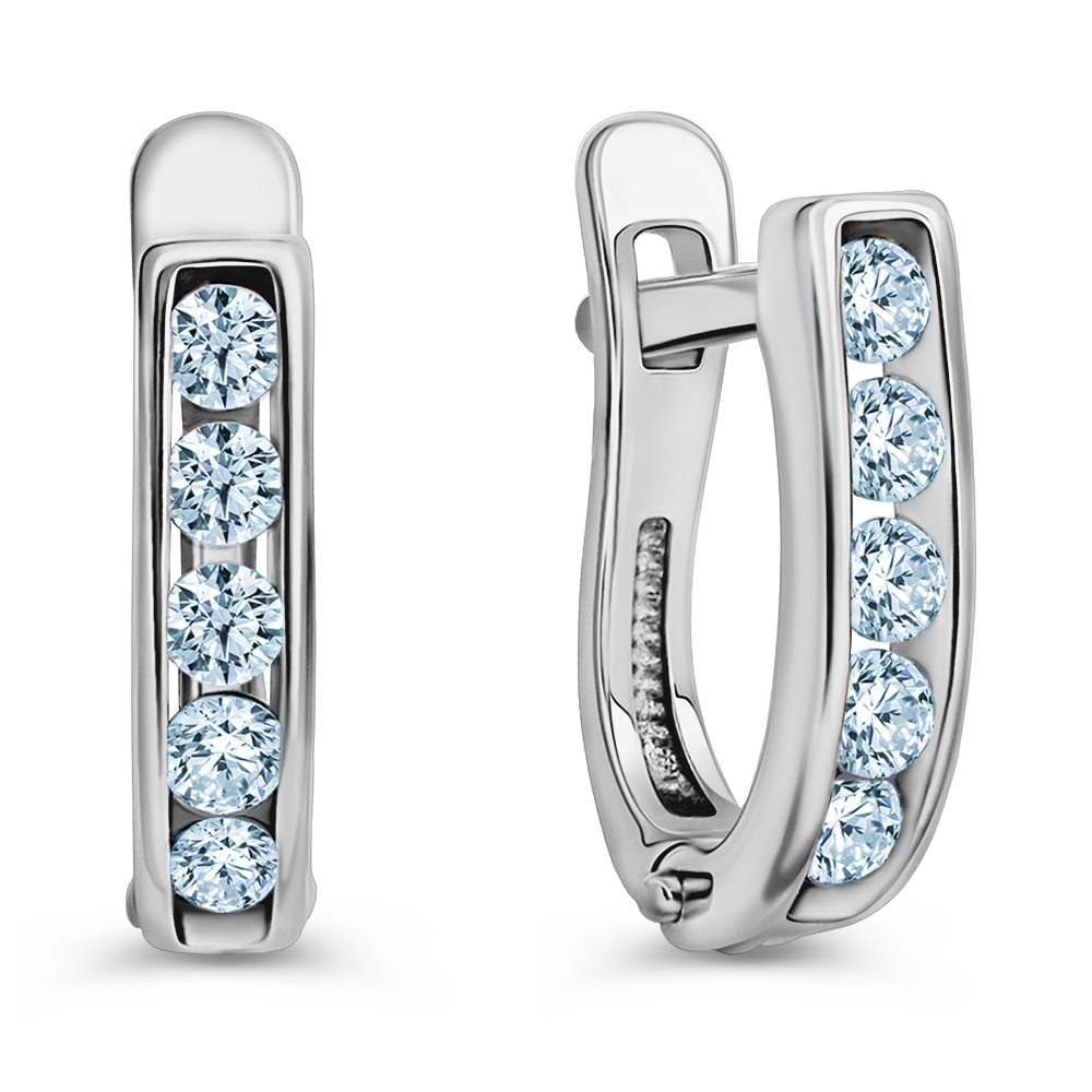 

Серьги из серебра 585Gold 702012094, фианит, 702012094