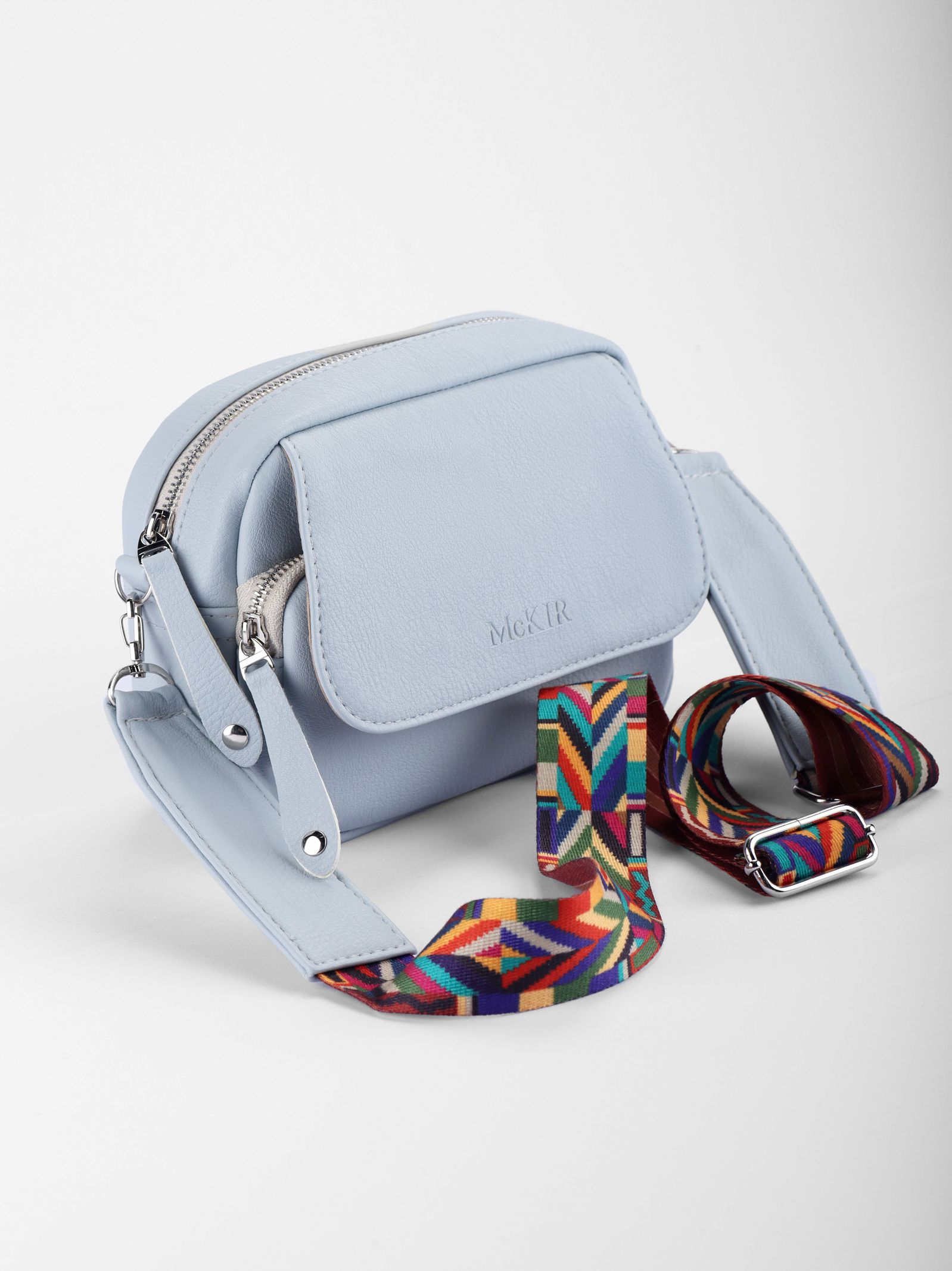 

Сумка кросс-боди женская McKIR 21-181 нежно-голубая, Голубой, 21-181