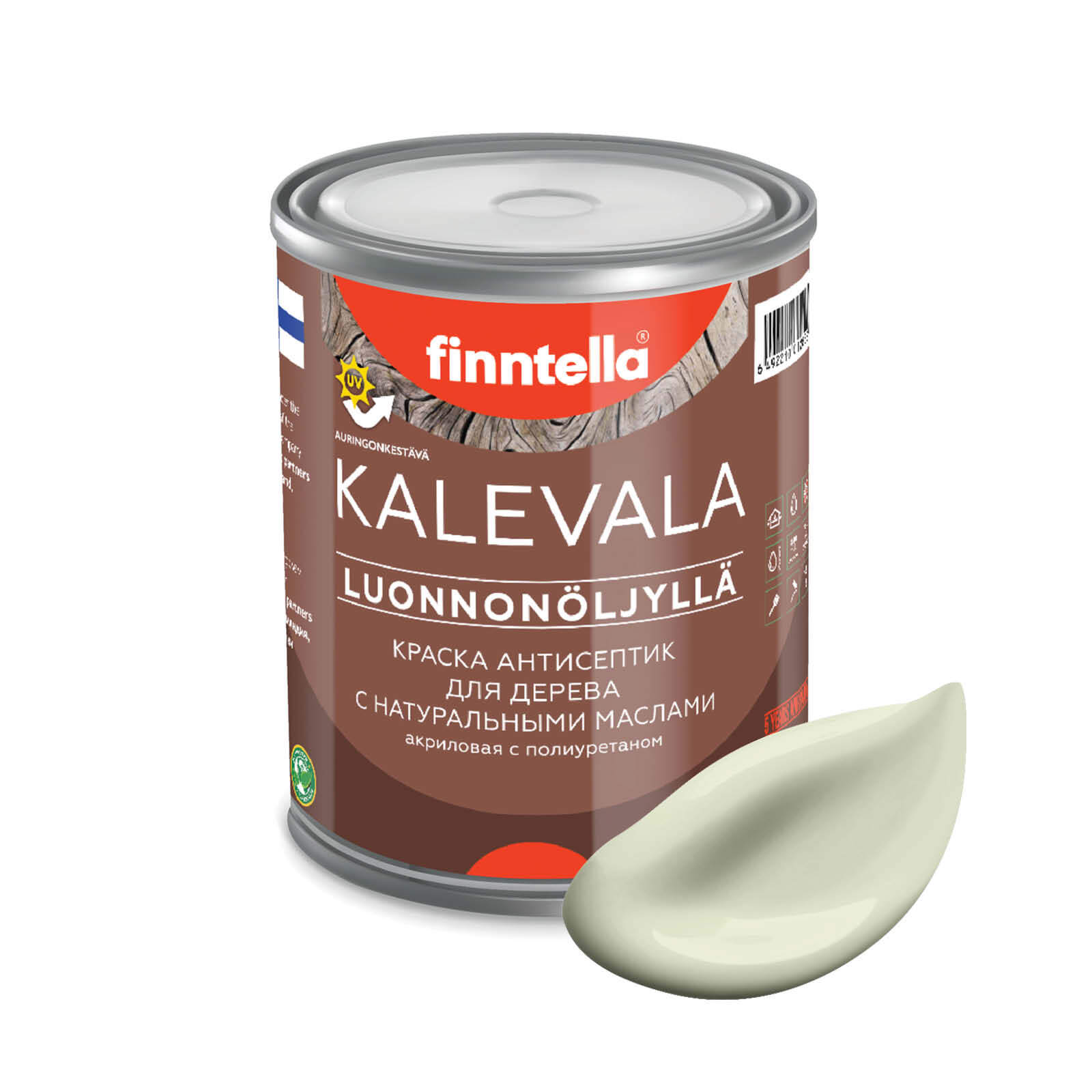 

Краска для дерева и деревянных фасадов FINNTELLA KALEVALA, с натуральным маслом и полиурет, Желтый, KALEVALA NLC