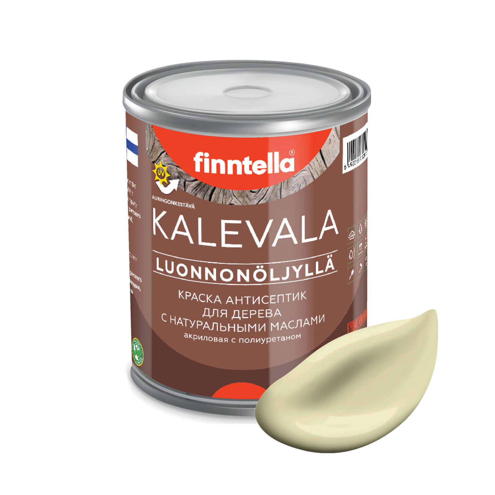 

Краска для дерева и деревянных фасадов FINNTELLA KALEVALA, с натуральным маслом и полиурет, Белый, KALEVALA NLC