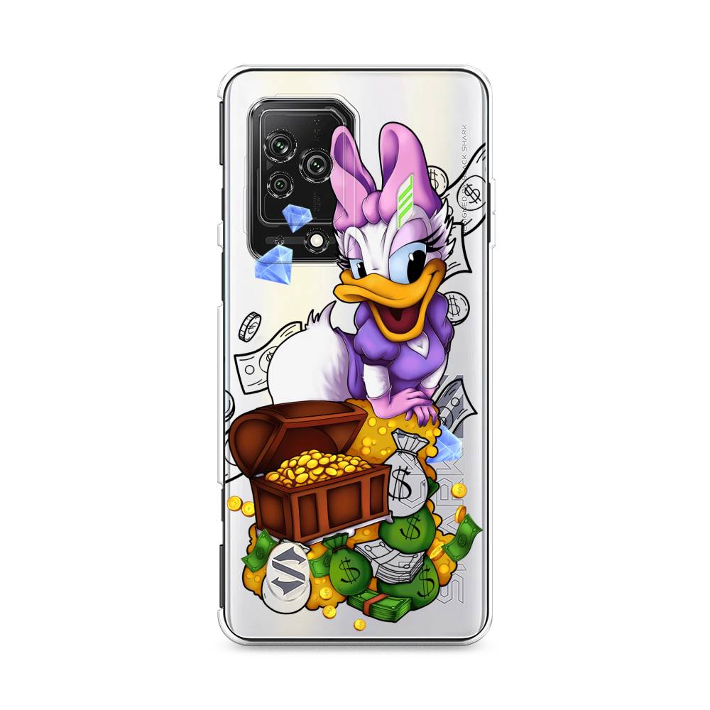 

Чехол на Xiaomi Black Shark 5 "Rich Daisy Duck", Коричневый;белый;фиолетовый, 314050-6