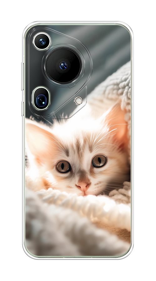 

Чехол на Huawei Pura 70 Ultra "Белый шкодливый котенок", Серый;белый;бежевый;оранжевый, 6124550-1