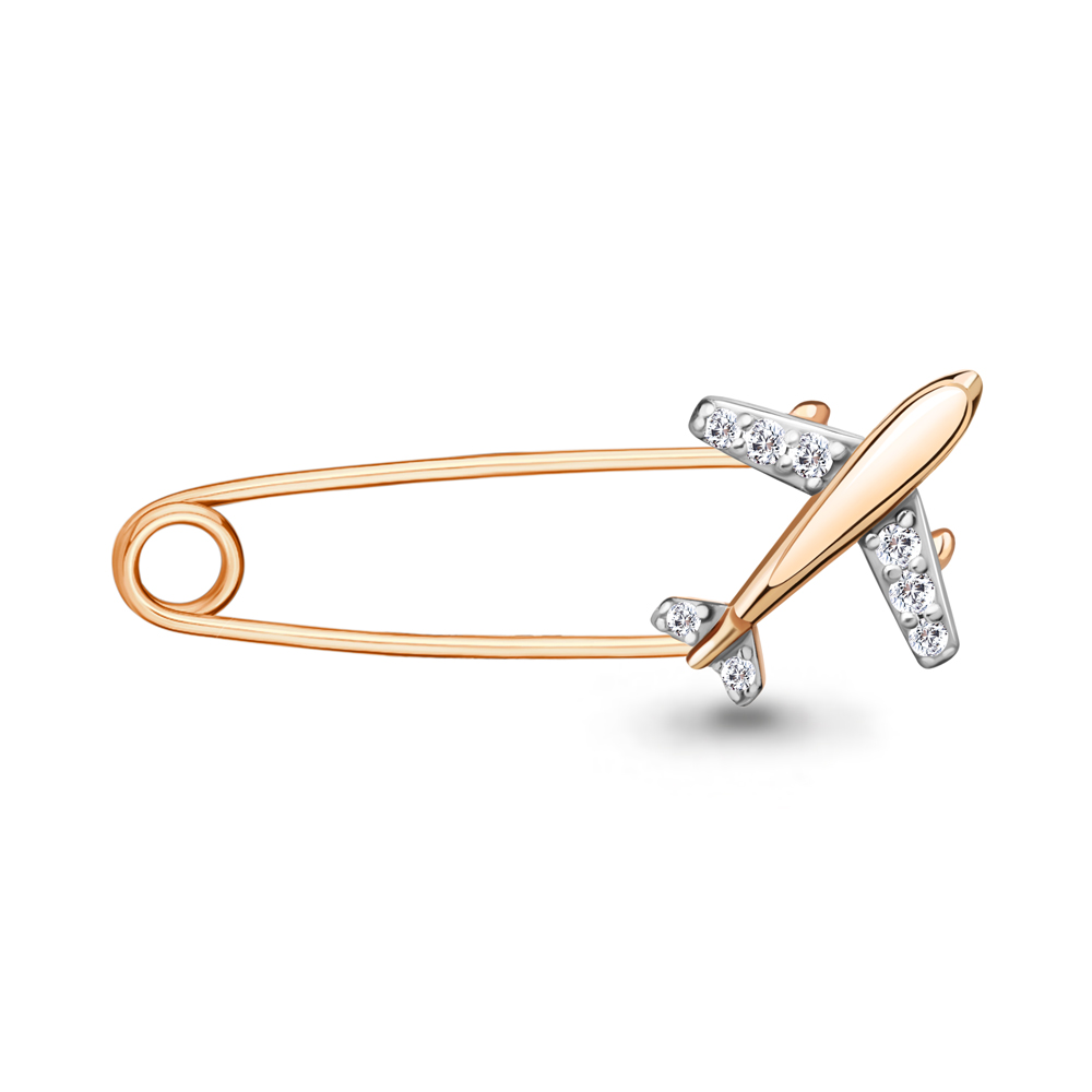 

Брошь из серебра с фианитом Aquamarine Aquamarine 77410А_925_з, 77410А_925_з