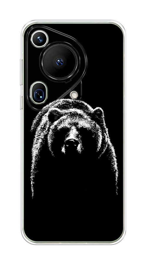 

Чехол на Huawei Pura 70 Ultra "Медведь в ночи", Белый;черный, 6124550-1